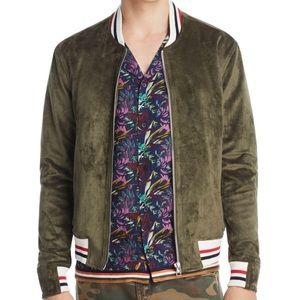 Men's Faux Suede Bomber Jacket